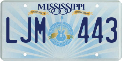 MS license plate LJM443