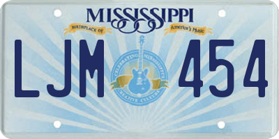 MS license plate LJM454