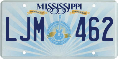 MS license plate LJM462