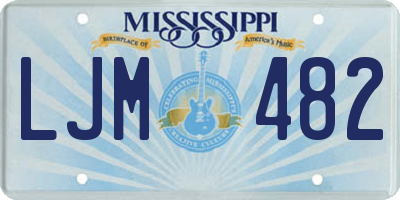 MS license plate LJM482