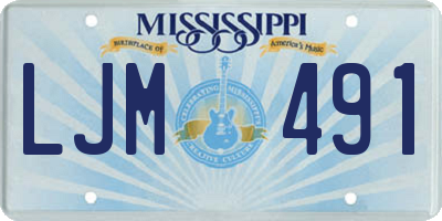 MS license plate LJM491