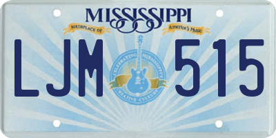 MS license plate LJM515