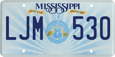 MS license plate LJM530