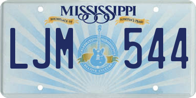 MS license plate LJM544