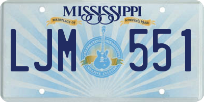 MS license plate LJM551