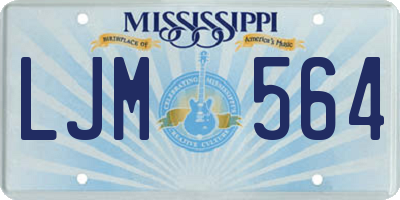 MS license plate LJM564
