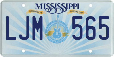 MS license plate LJM565