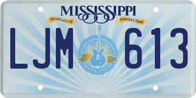 MS license plate LJM613