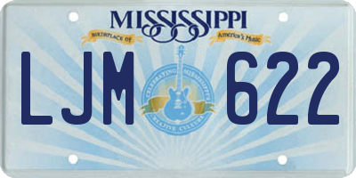 MS license plate LJM622