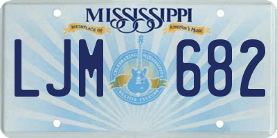 MS license plate LJM682