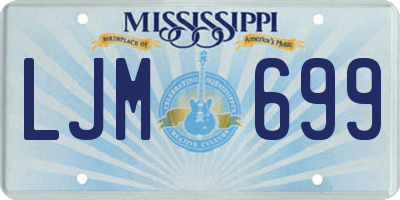 MS license plate LJM699