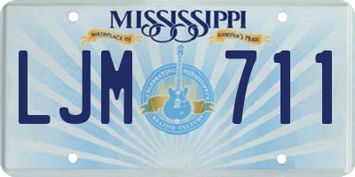 MS license plate LJM711