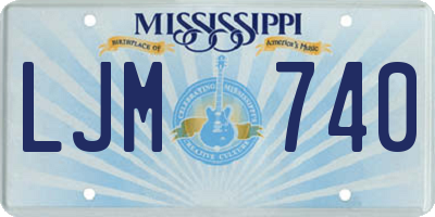 MS license plate LJM740