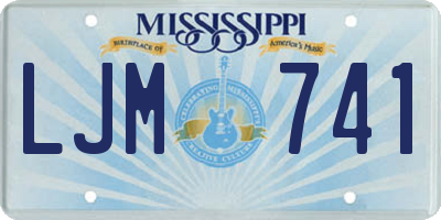 MS license plate LJM741