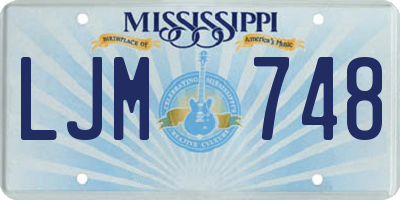 MS license plate LJM748
