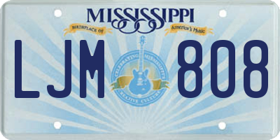MS license plate LJM808