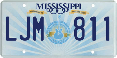 MS license plate LJM811