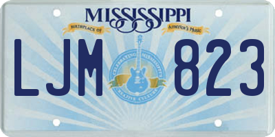 MS license plate LJM823
