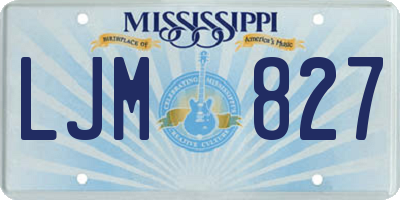 MS license plate LJM827
