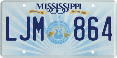 MS license plate LJM864