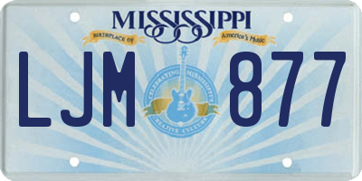 MS license plate LJM877