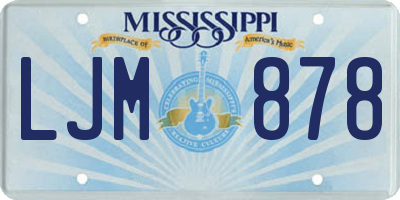 MS license plate LJM878