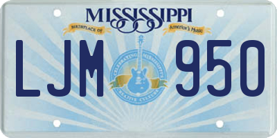 MS license plate LJM950