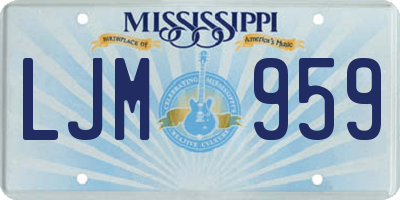 MS license plate LJM959