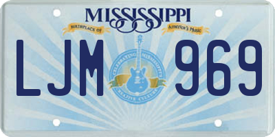 MS license plate LJM969