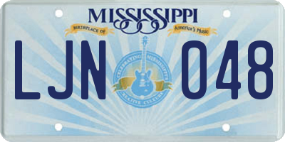 MS license plate LJN048