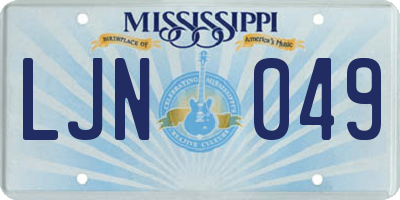 MS license plate LJN049