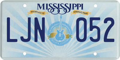 MS license plate LJN052