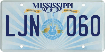 MS license plate LJN060