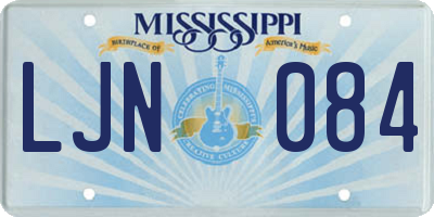 MS license plate LJN084