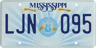 MS license plate LJN095