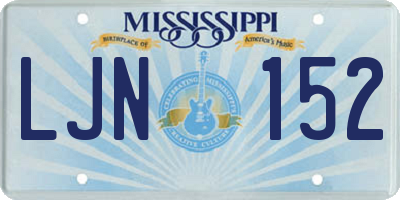 MS license plate LJN152