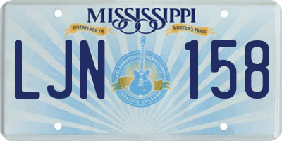 MS license plate LJN158