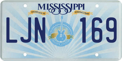 MS license plate LJN169
