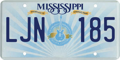 MS license plate LJN185