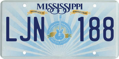 MS license plate LJN188
