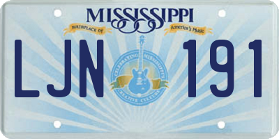 MS license plate LJN191