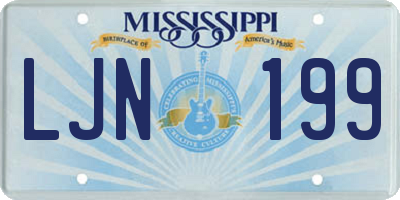 MS license plate LJN199