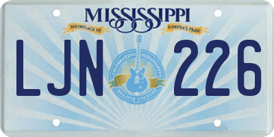MS license plate LJN226