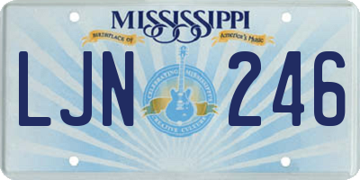 MS license plate LJN246