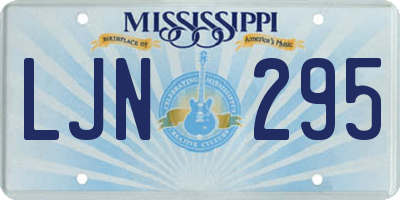 MS license plate LJN295