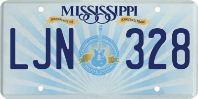 MS license plate LJN328