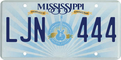 MS license plate LJN444