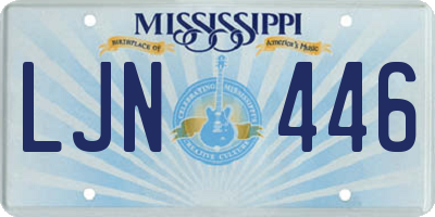 MS license plate LJN446