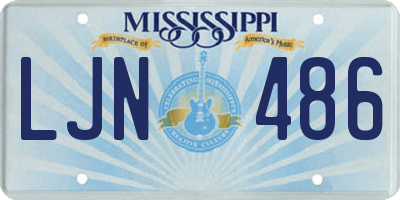 MS license plate LJN486