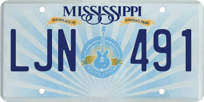 MS license plate LJN491